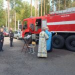 Протоиерей Валерий Базанов совершил молебен в пожарной части №151 ОГПС «Леноблпожспас» пос. Семиозерье