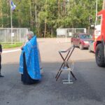 Протоиерей Валерий Базанов совершил молебен в пожарной части №151 ОГПС «Леноблпожспас» пос. Семиозерье