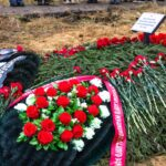 Церемония перезахоронения бойцов Красной армии на мемориале «Пушка ЗИС-2»
