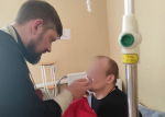 В день Вознесения Господня священник посетил раненых бойцов в госпитале