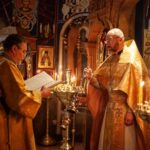 иеромонах Давид совершил Божественную литургию на петербургском подворье Коневской обители