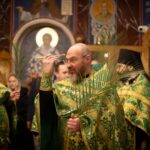 Богослужения праздника Входа Господня во Иерусалим прошли на петербургском подворье Коневского Рождество-Богородичного монастыря